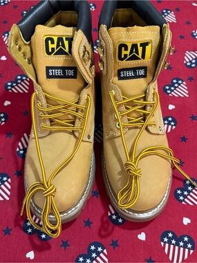 Caterpillar Wheat/Tan Steel Toe Work Boots